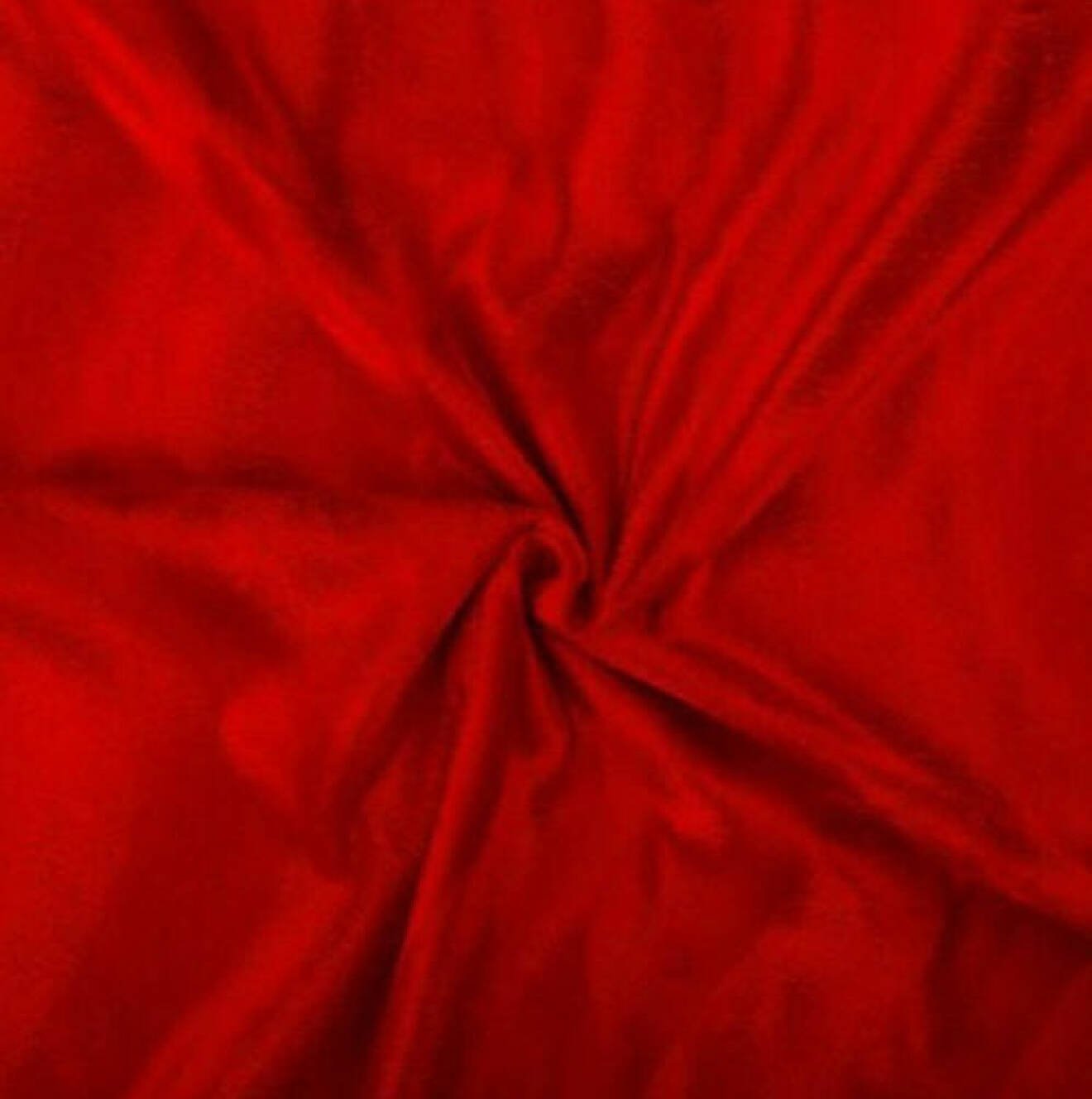 Rött tyg i sammet för rosett till håret