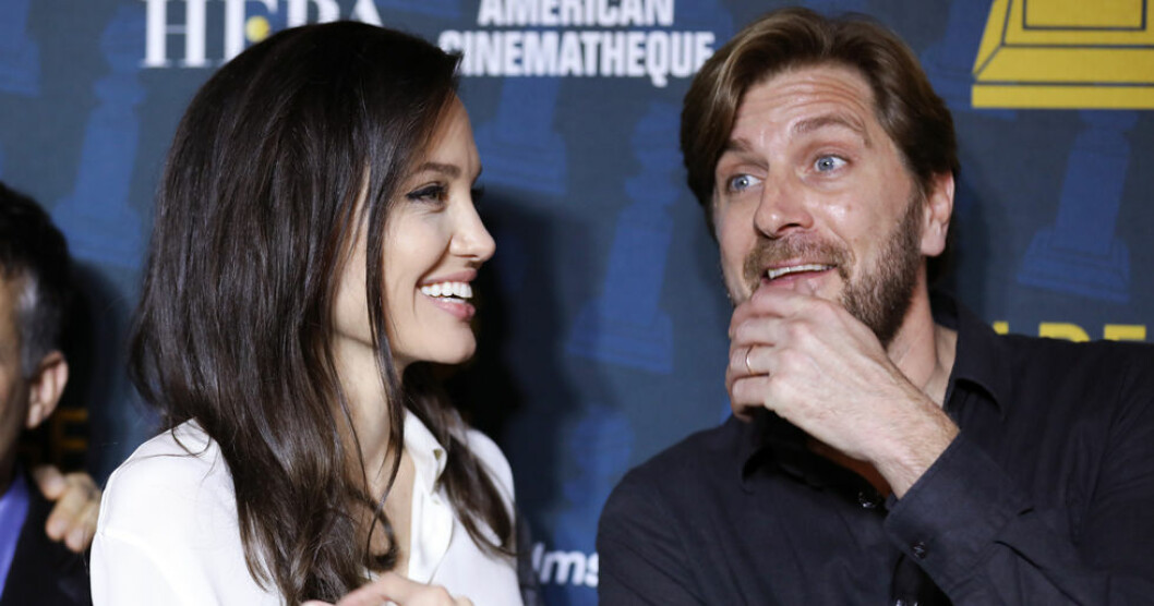 Angelina Jolie tillsammans med Ruben Östlund. Angelina Jolie och Ruben Östlund