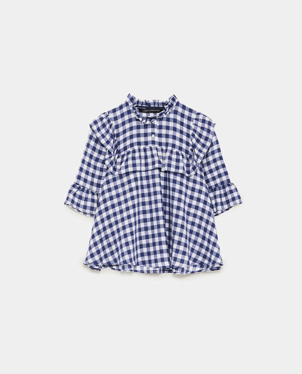 Rutig blus från Zara.