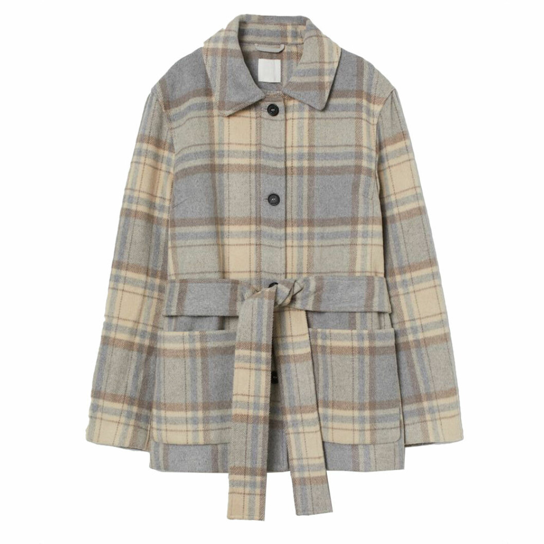 Rutig skjortjacka från H&M