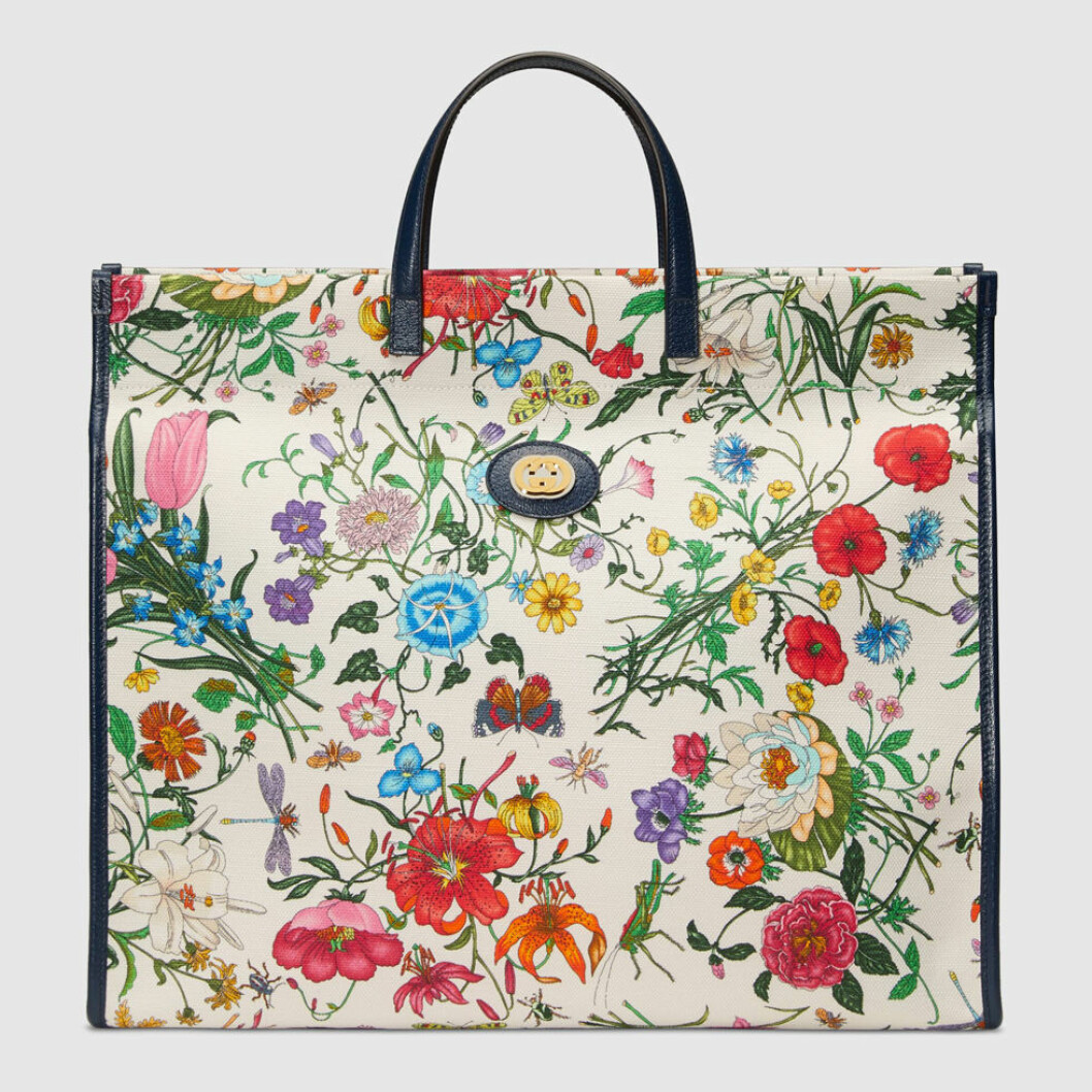 Blommig väska från Gucci. Gucci blommig toteväska