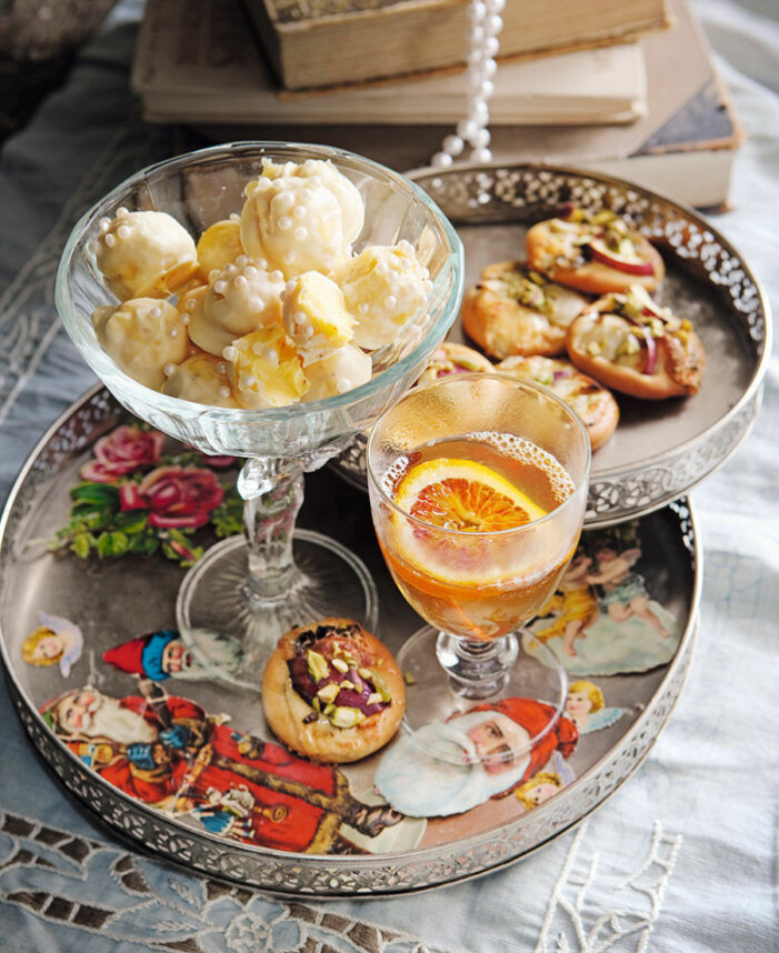 Recept på saffranstryffel med vit choklad
