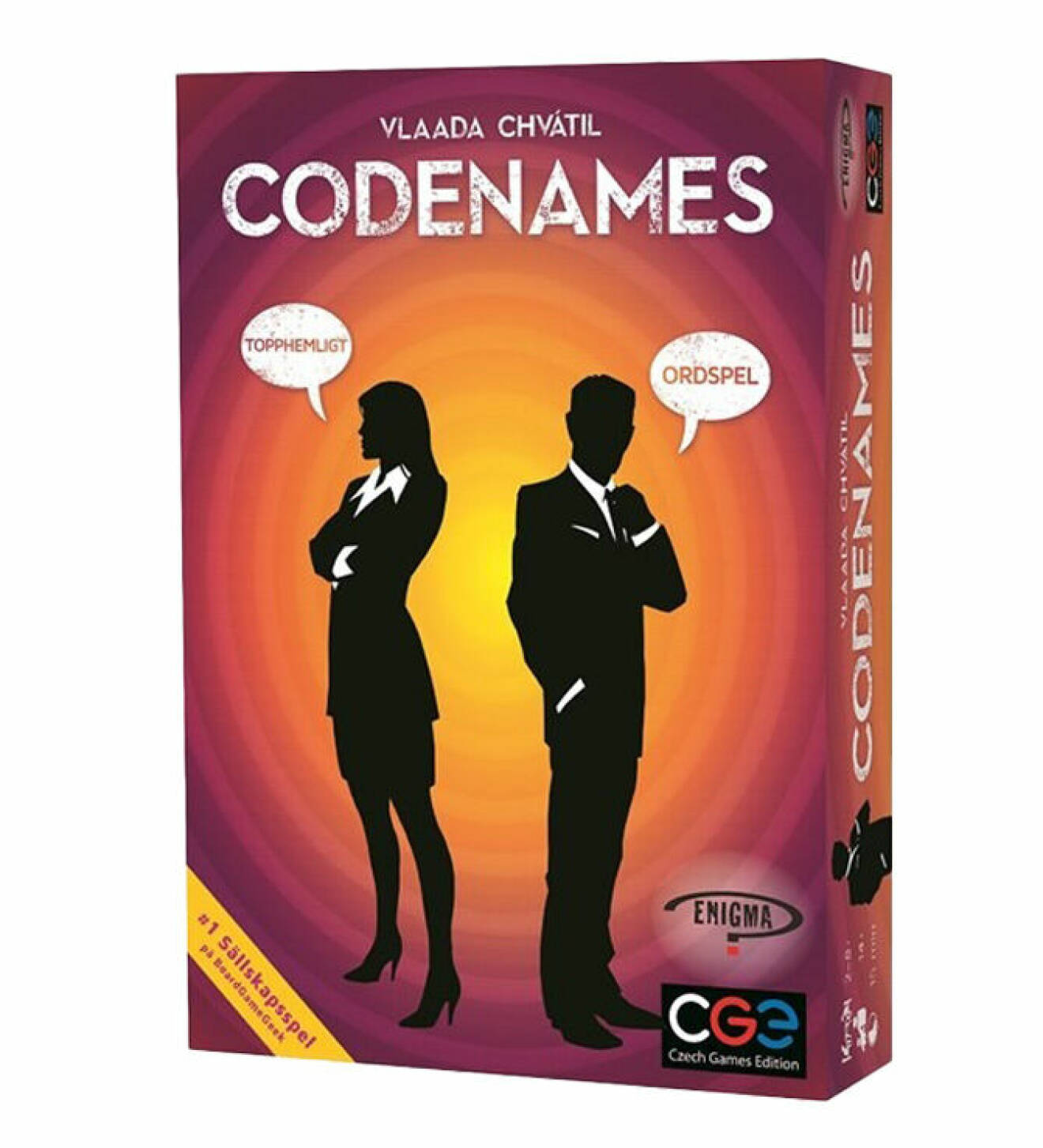 brädspelet codenames som består av olika ledtrådar