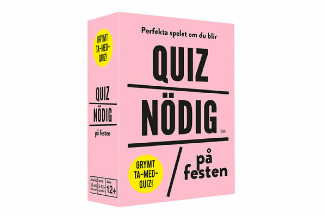 frågespel quiznödig på festen framtaget av Kylskåpspoesi