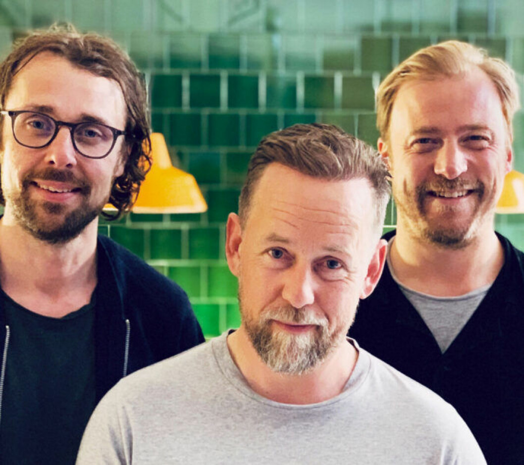 Fredrik Sundberg, Mattias Svensson och Erik Johansson – männen bakom Sandhäxan. Fredrik Sundberg, Mattias Svensson och Erik Johansson – männen bakom Sandhäxan.