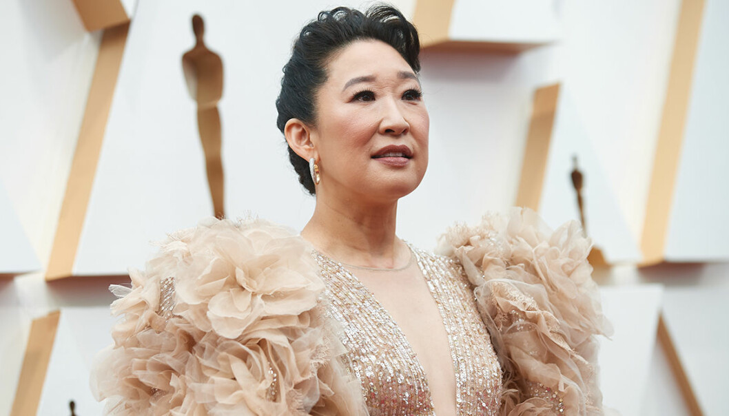 Sandra Oh tar ton under Stop Asian Hate-demonstrationen!