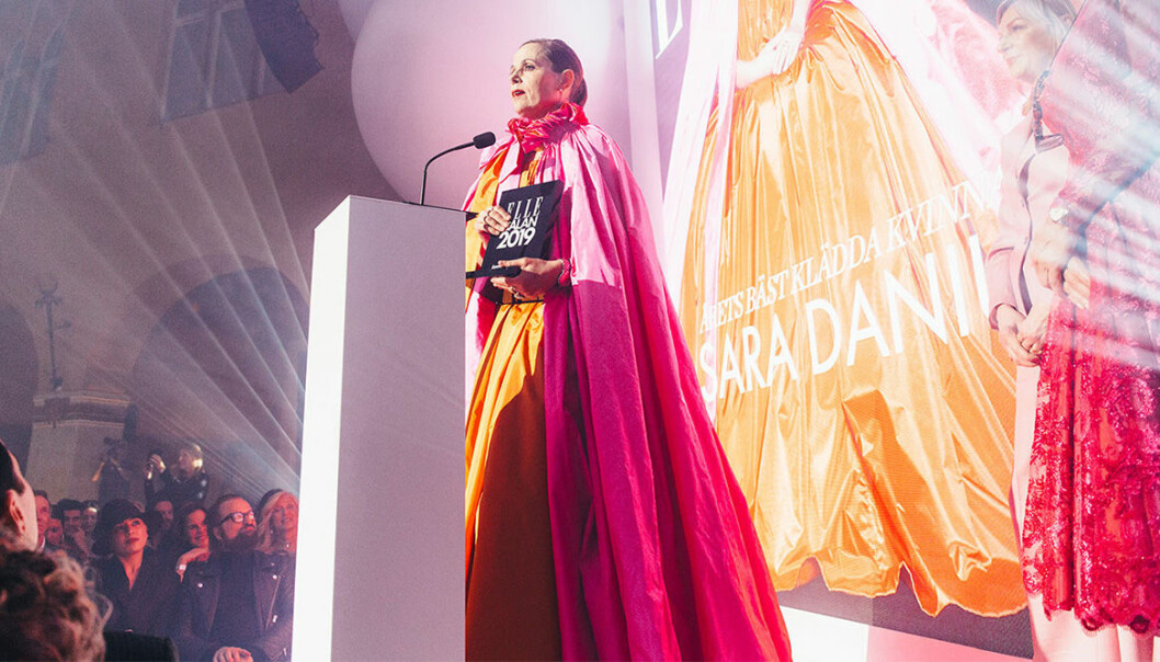 Sara Danius på Elle-galan 2019