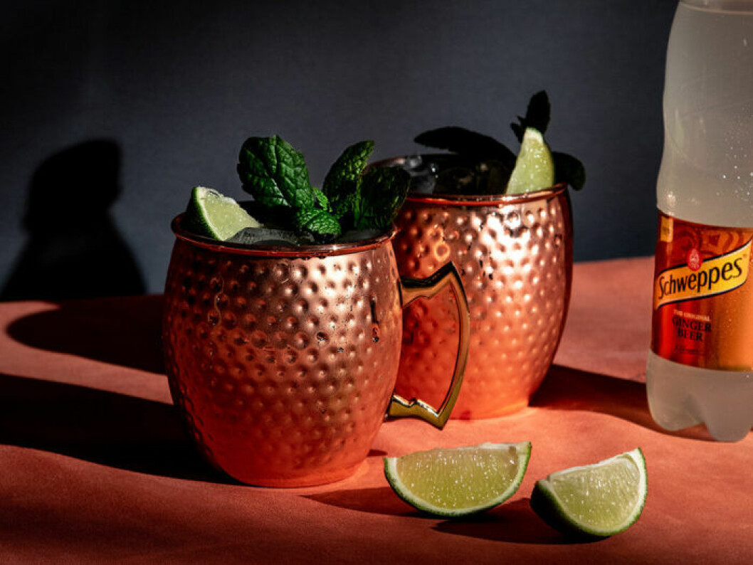 Mocktail Mule (alkoholfri Moscow Mule). Mocktail Mule (alkoholfri Moscow Mule).