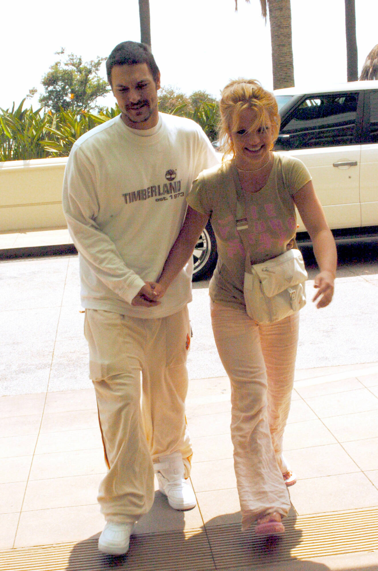 Ex-makarna Kevin och Britney hand i hand när det begav sig i början av nollnoll-talet.