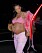 Rihanna i rosa behå