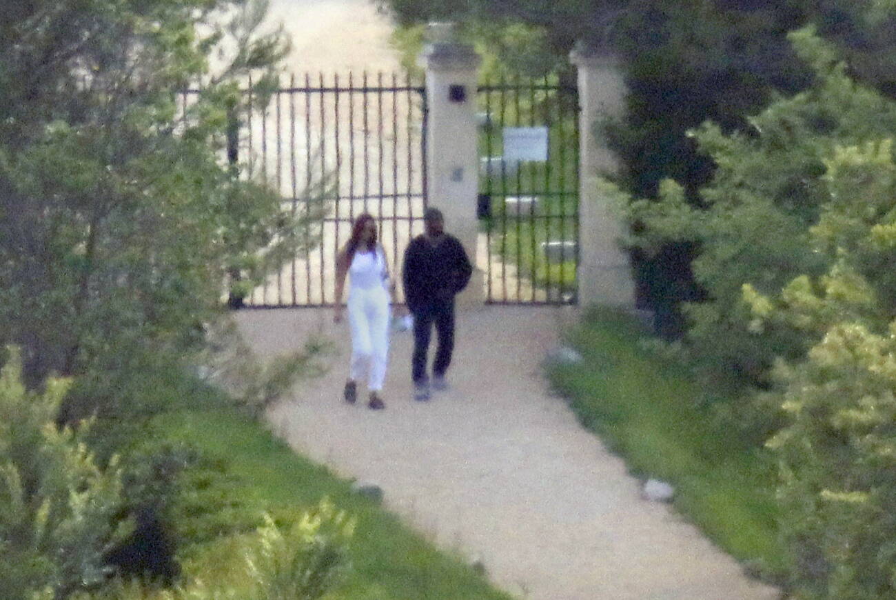 Irina Shayk och Kanye West i Frankrike.