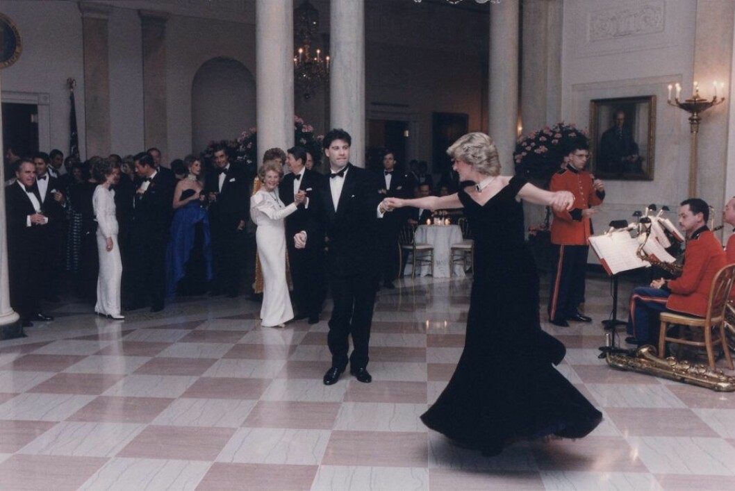 Prinsessan Diana och Travolta i vita huset 1985