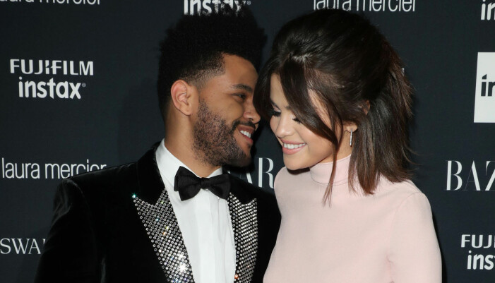 The Weeknd och Selena Gomez på röda mattan 2017.