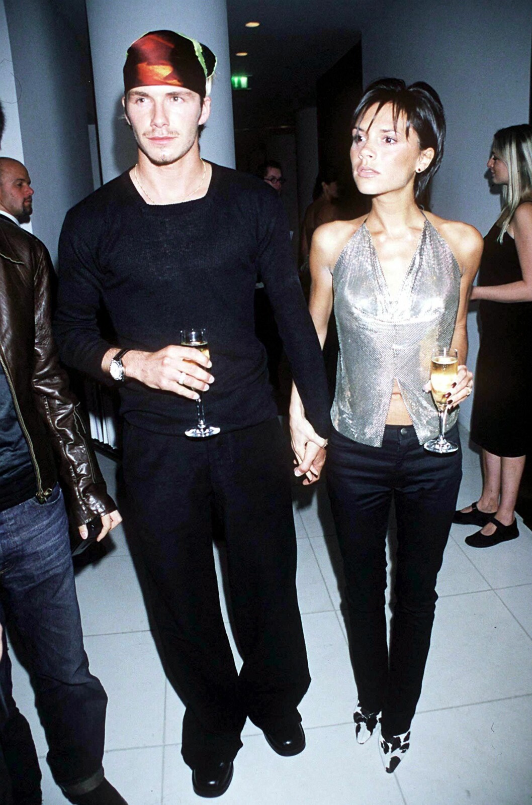 Victoria- & David Beckhams på Jade Jagger fest 1999