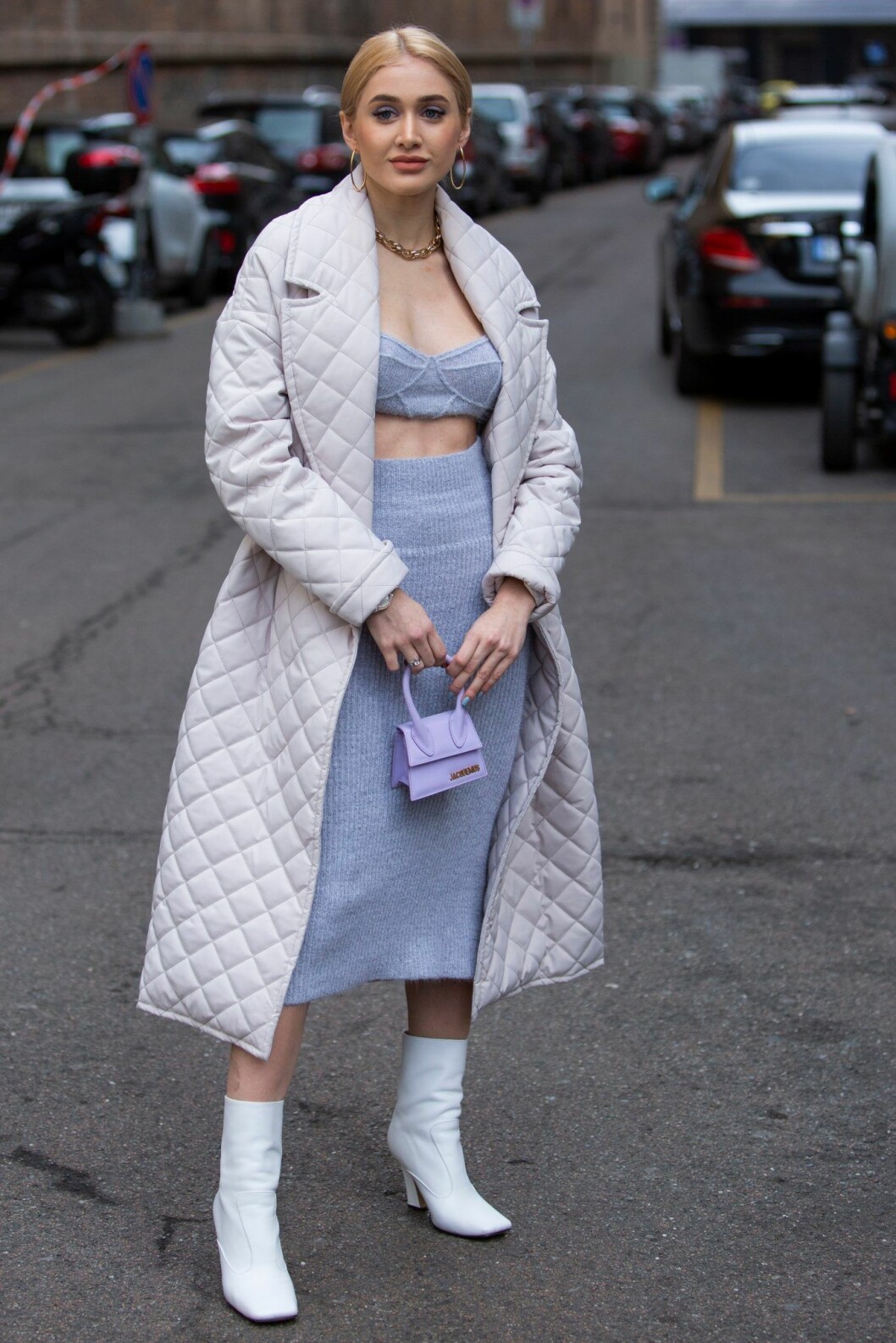 Streetstyleinspiration från Milano Fashion Week Streetstyle-quiltad-jacka