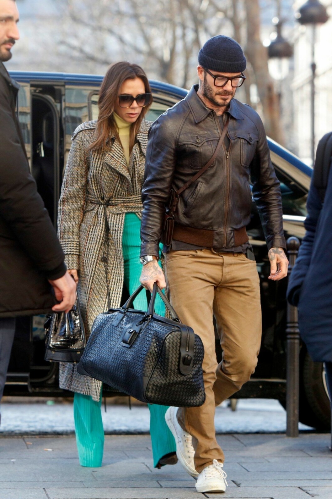 Victoria Beckham & David Beckham Paris Fashion Week