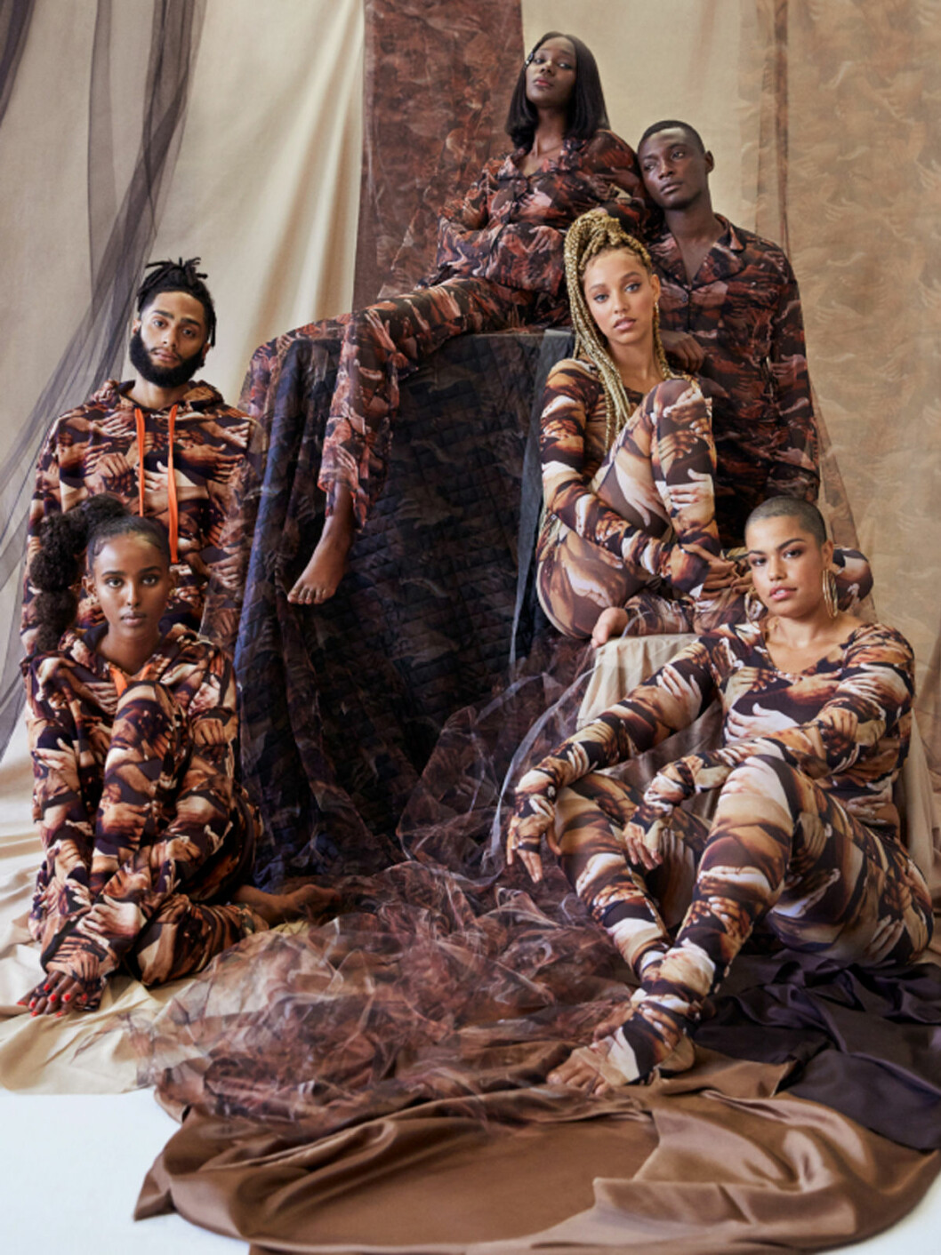 Selam Fessahayes handmönster som representerar inkludering. Monki x Selam Fessahaye