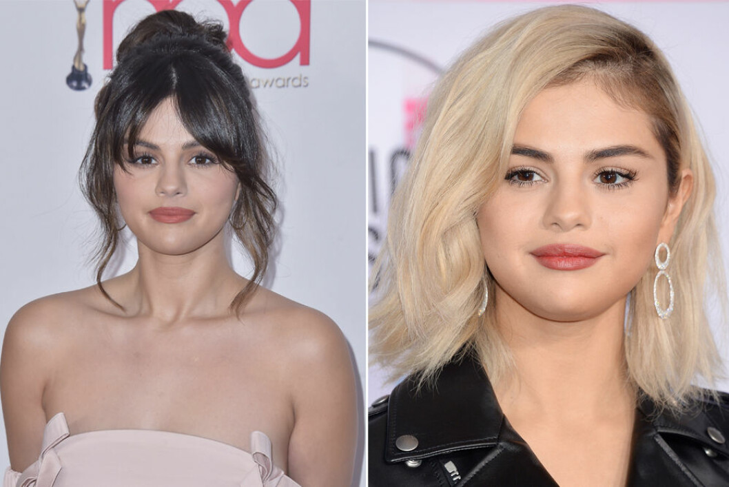 Selena Gomez testade på livet som blondin. Selena Gomez i mörkt hår och som blond