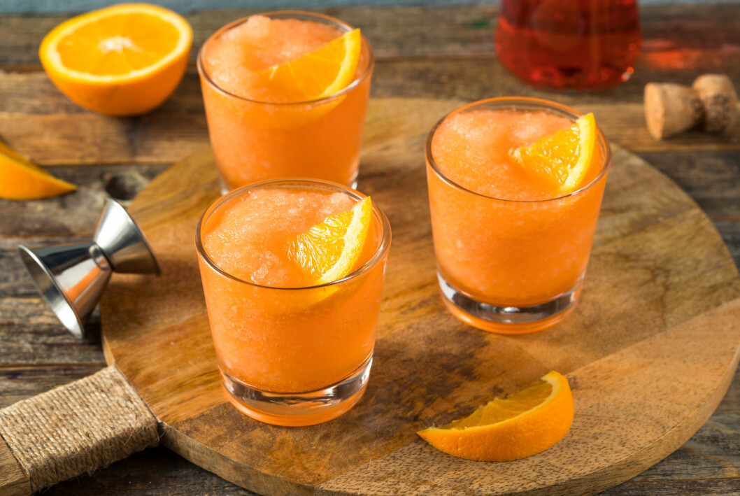 Aperol Spritz slushies