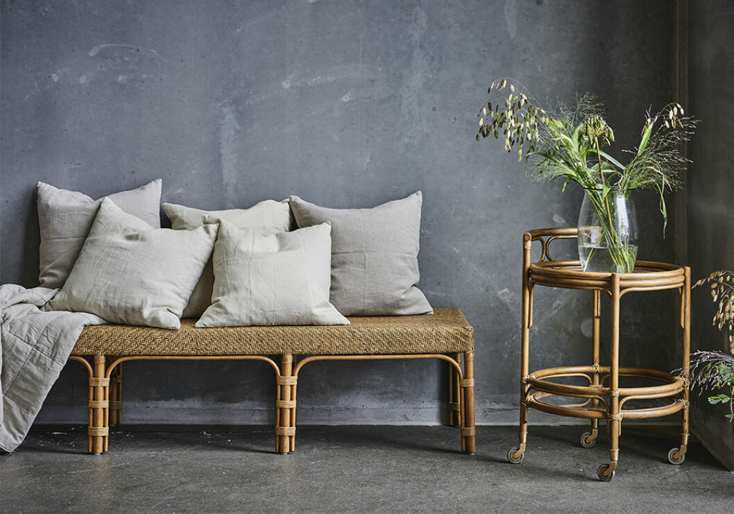 Rottingbänk och vagn från Sika Design