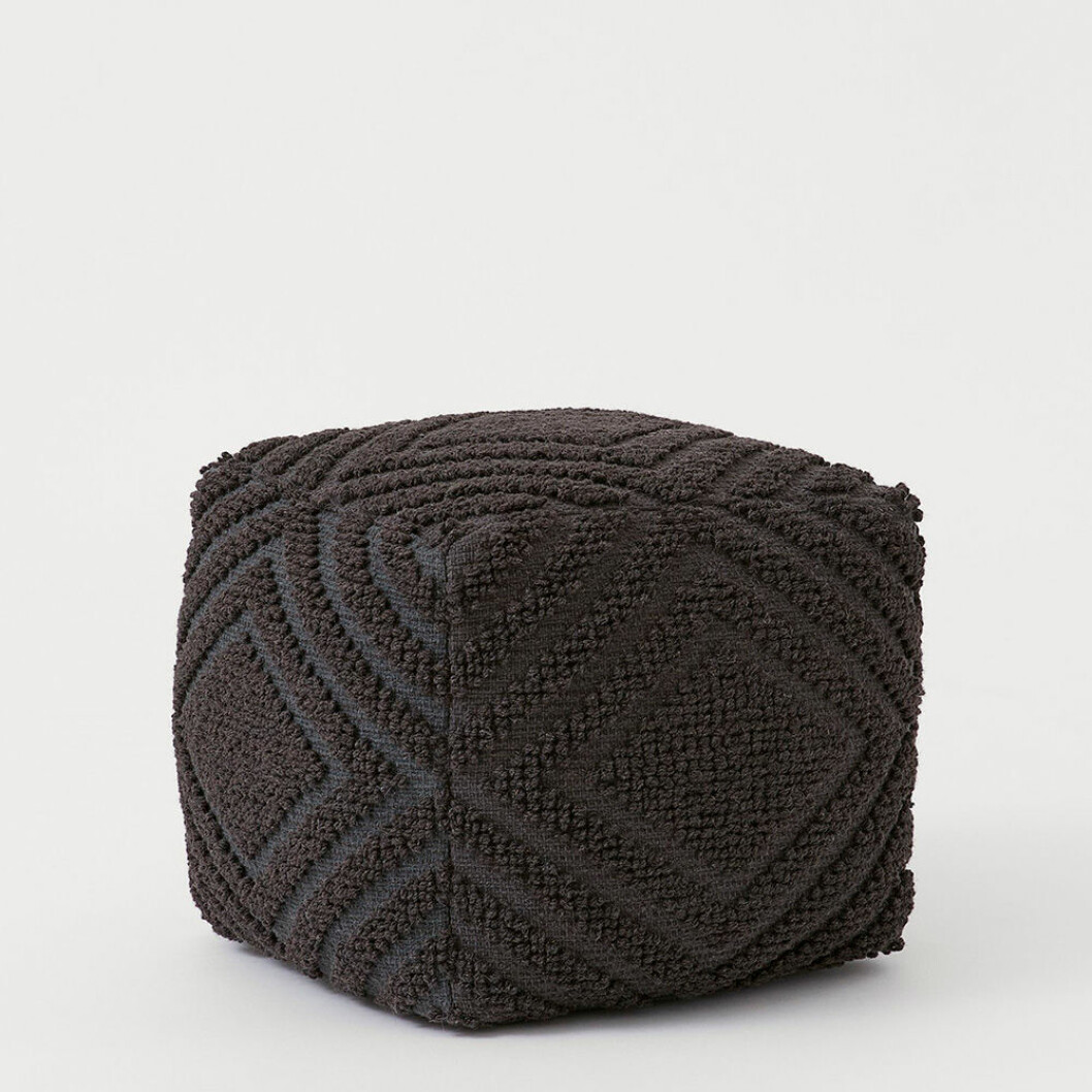 Grå sittpuff i ull från H&M Home