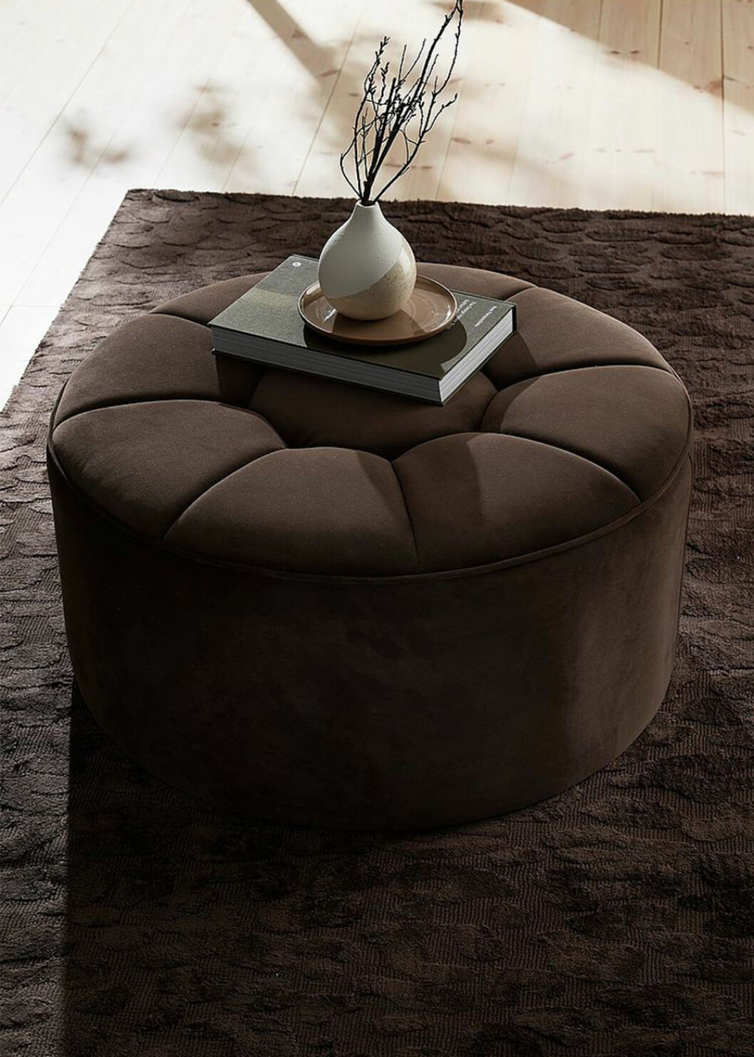brun sittpuff från ellos home