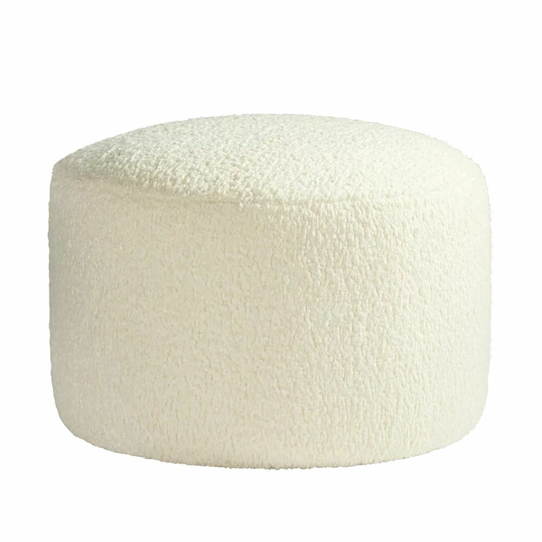 Sittpuff i teddyklädsel