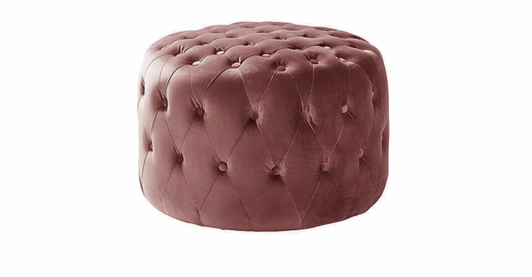 Rosa sammet sittpuff