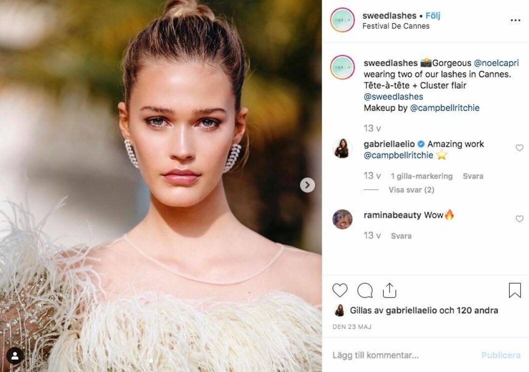 Fransarna gör succé på catwalken och röda mattan. Sweed lashes