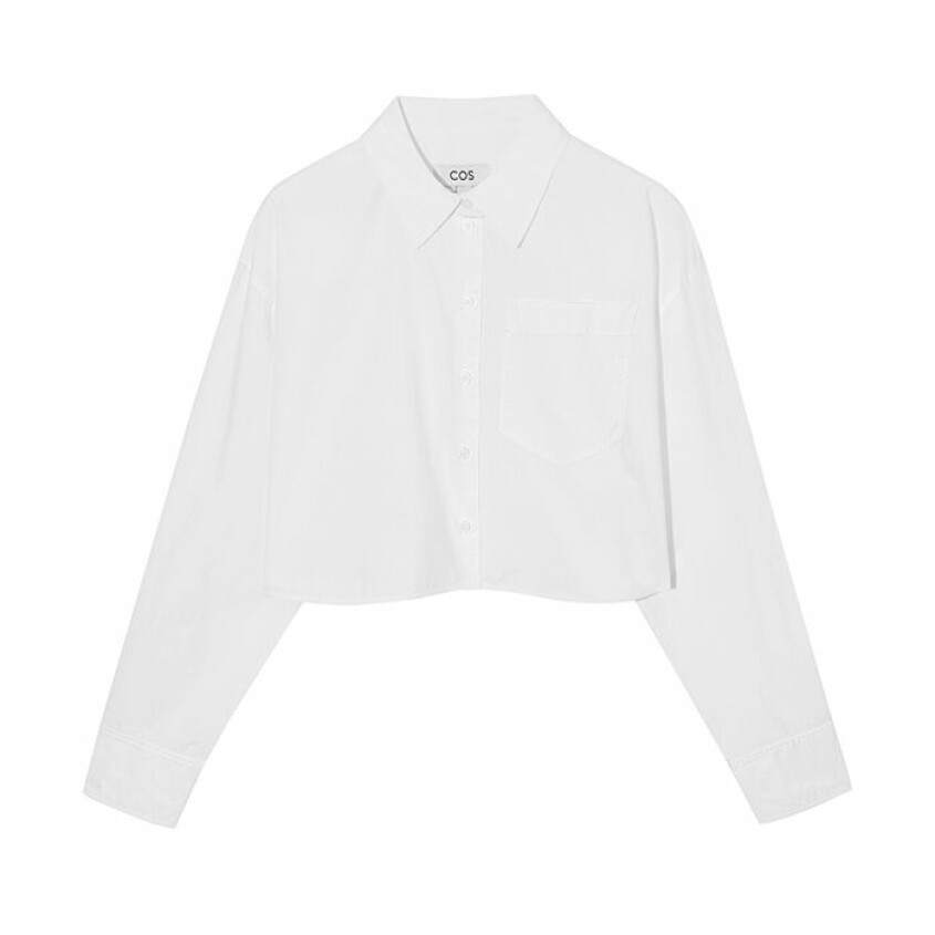 <a target="_blank" rel="nofollow" href="https://www.cos.com/en_sek/women/womenswear/tops/product.cropped-poplin-shirt-white.1152861001.html">Vit croppad skjorta,</a> 690 kr. skjorta