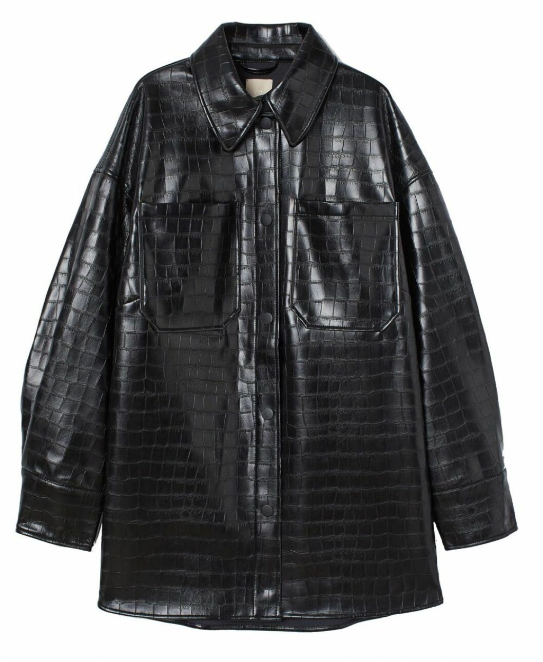 Skjorta i läderimitation, H&M