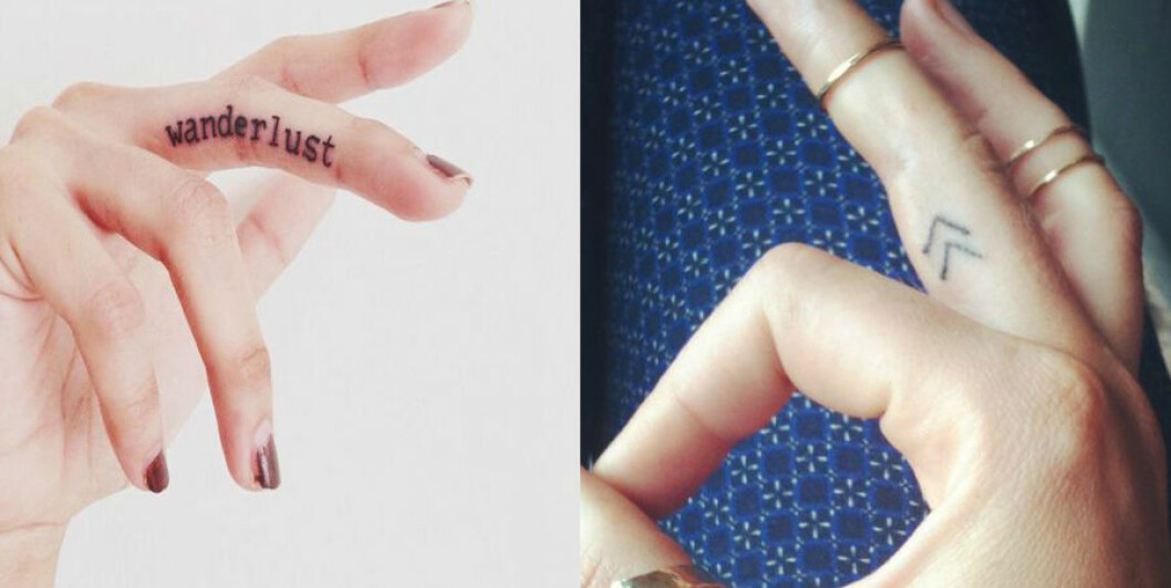 Via: <a href="http://www.sortra.com/31-cool-inner-finger-tattoos-to-inspire-you/" target="_blank" rel="noopener">Sortra</a> Via: Sortra