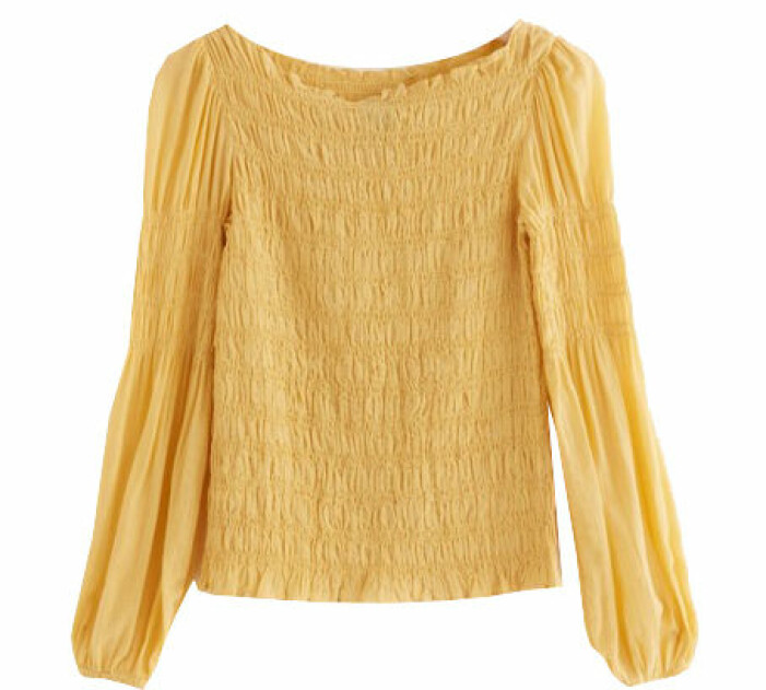 gul smockad blus