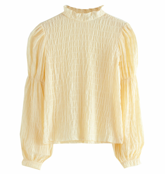 gul smockad blus