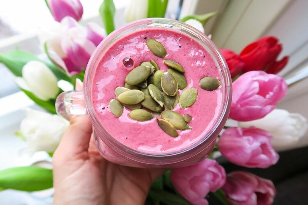 smoothie-jordgubb
