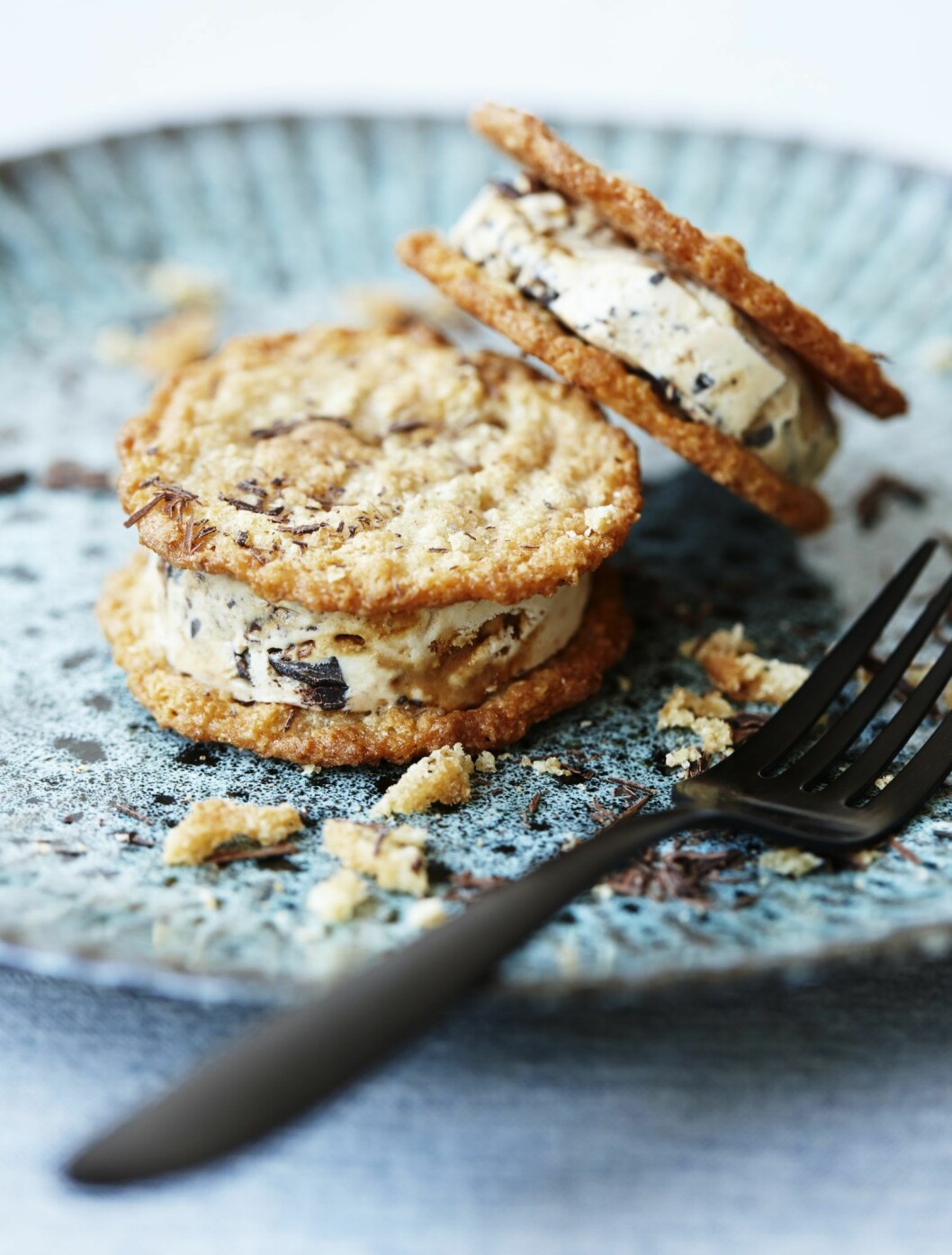 Havrekex med glass och choklad. Recept glasskakor