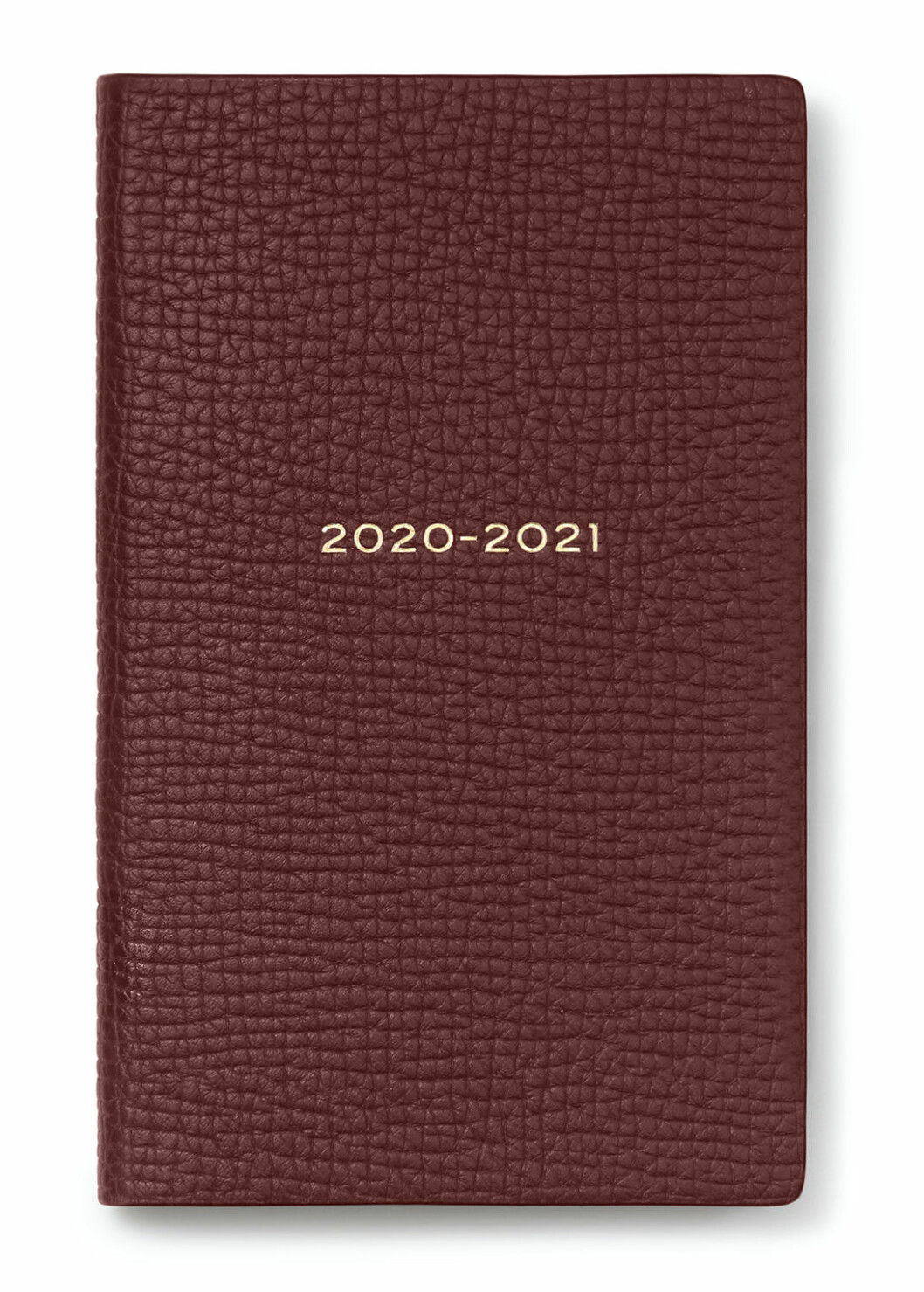 Kalender från Smythson i en vacker nyans och guldblänk.