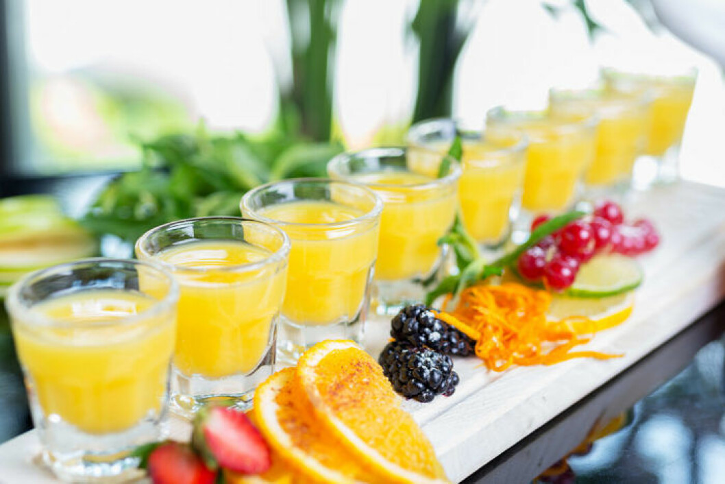 Juice är nyttigt men innehåller mycket socker. Foto: Shutterstock