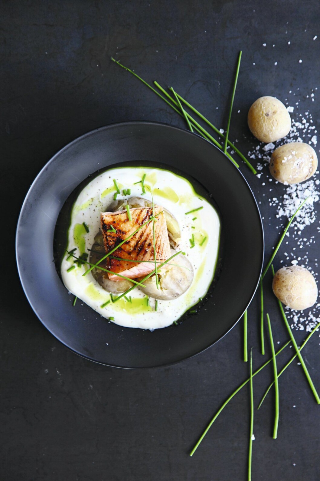 Recept Sockerledad lax med saltkokt potatis