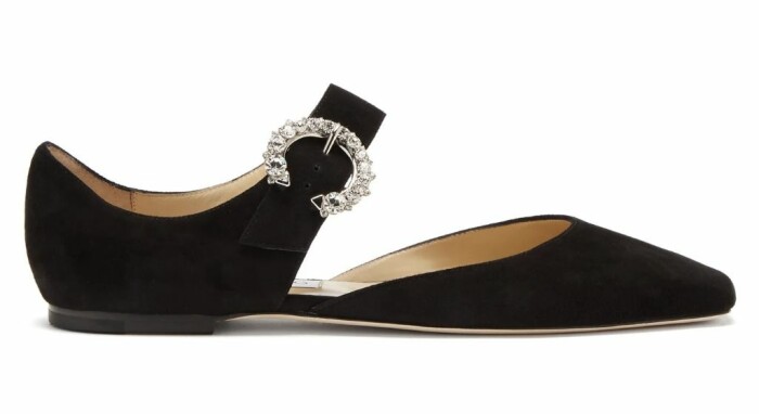 Sockersöta varianter i svart med dekorativt spänne från Jimmy Choo