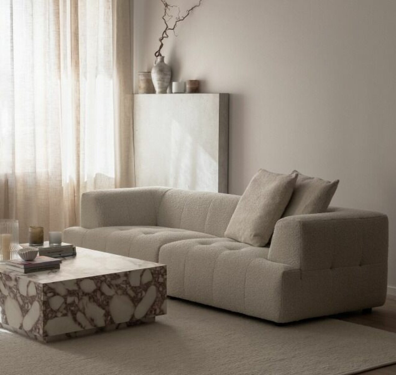 soffa japandi style