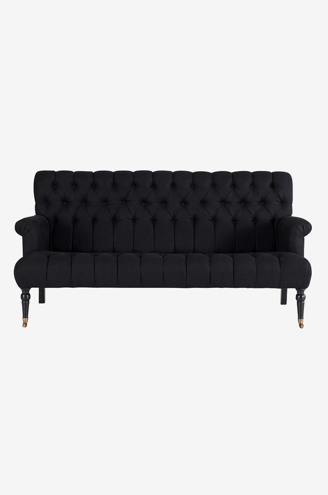 Soffa i svart sammet