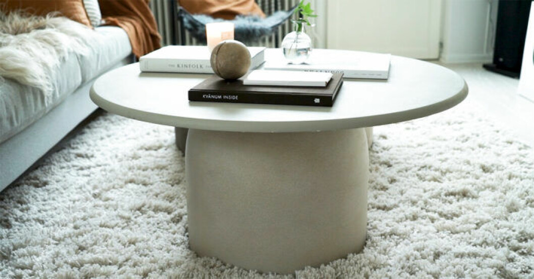DIY: Stilrent soffbord av en betongkruka, steg 5