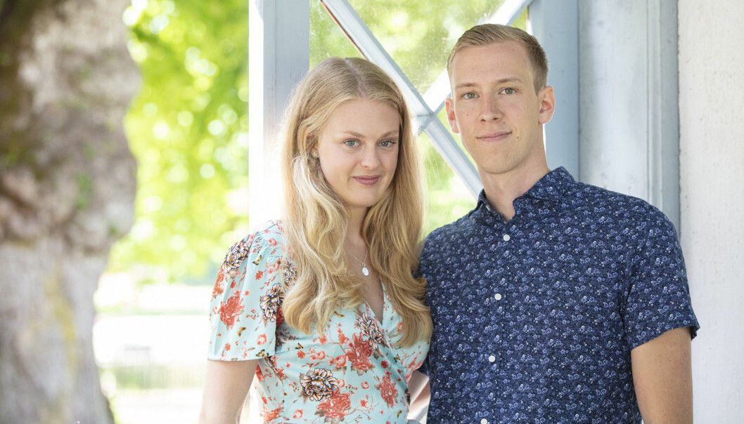 Sofia Lindhe och Anton Pehrson. Sofia Lindhe och Anton Pehrson från Gift vid första ögonkastet