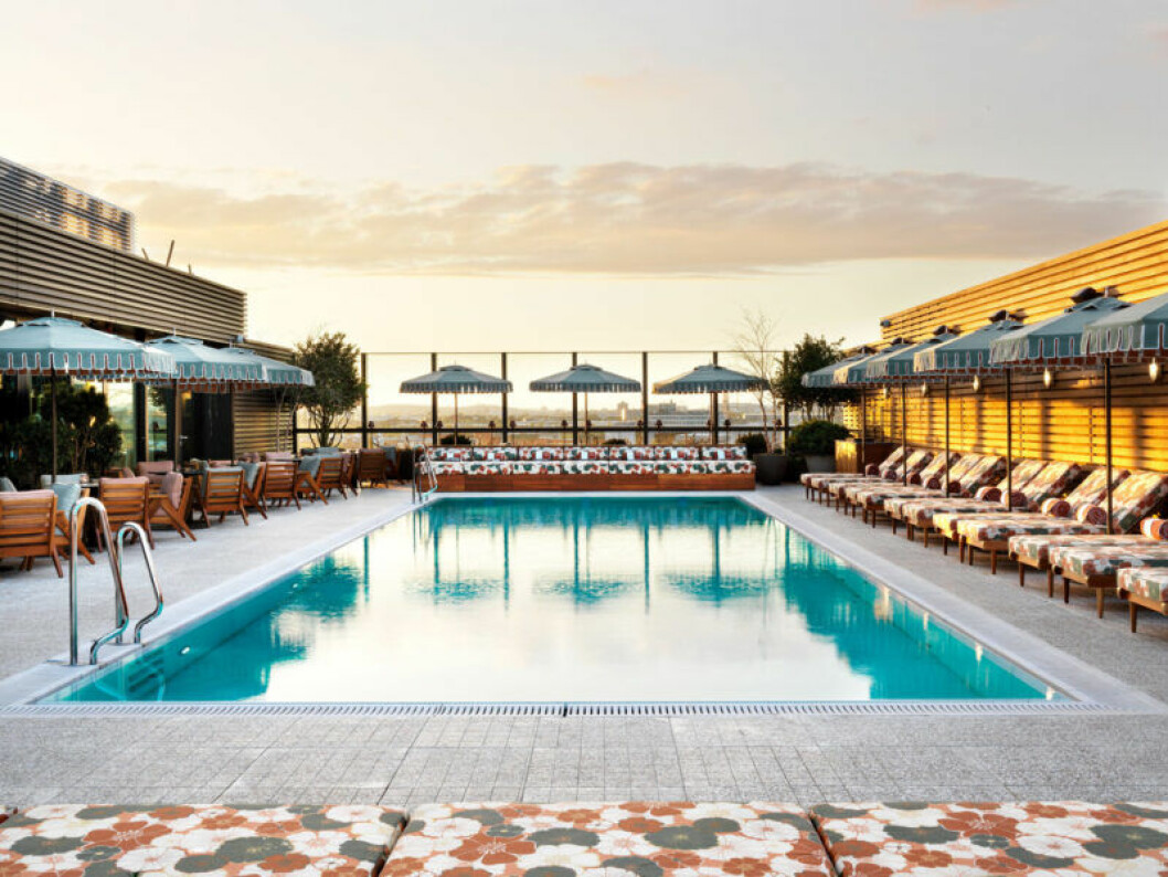 Soho Houses White City House i västra London lockar bland annat med härlig utomhuspool. Foto: Soho House Soho House White city London, pool