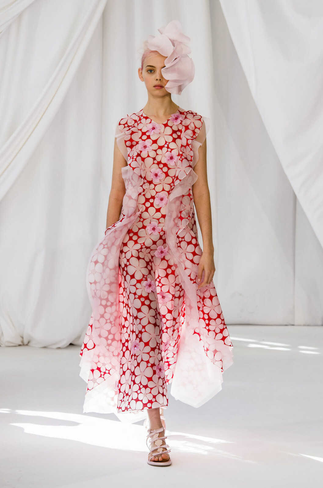 Delpozo Delpozo blommig klänning ss-19