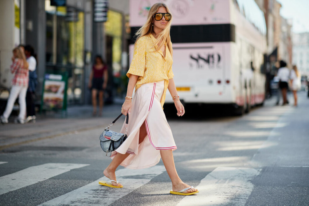 Inspiration från Köpenhamns modevecka. Flipflop sandaler på från Köpenhamns modevecka.