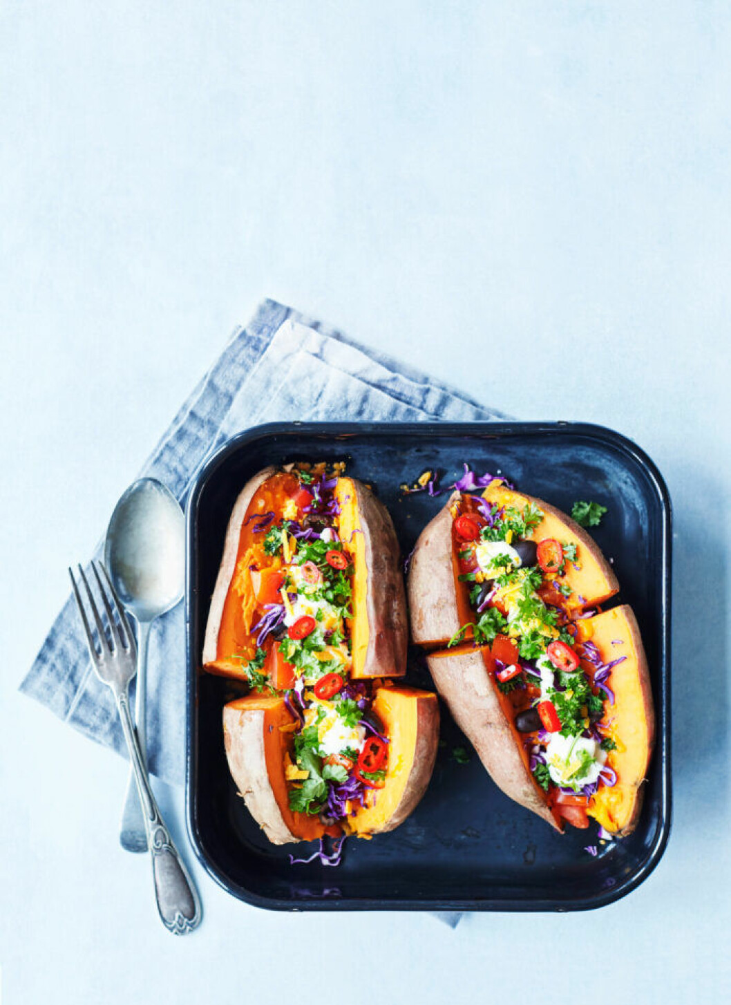 Sötpotatis med chili och cheddar. Recept på sötpotatis med chili och cheddar