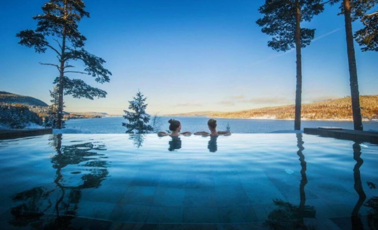 poolen vid Orbaden spa och resort i Hälsingland i Sverige