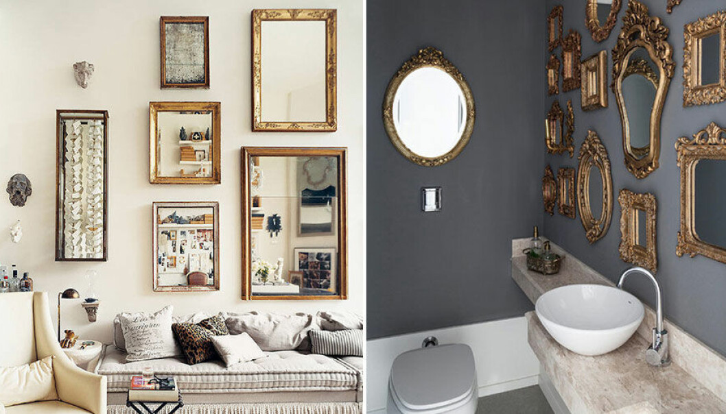 Dekorera din vägg med speglar – 10 tips!